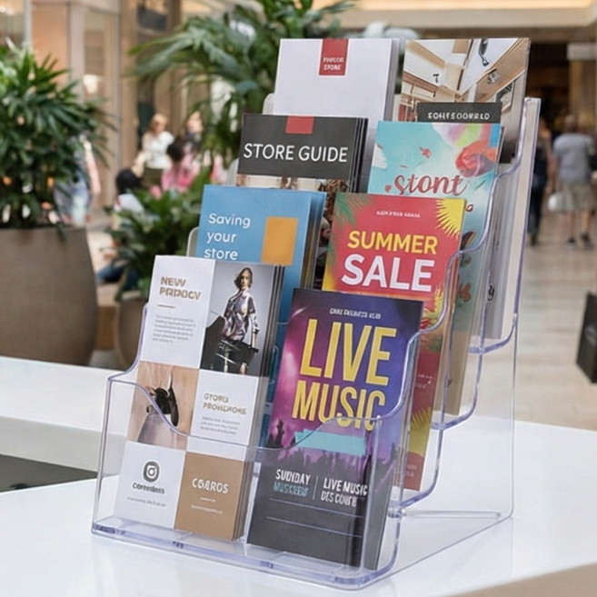 마메 아크릴 리플렛 POP 카다로그 꽂이 A5, 1개