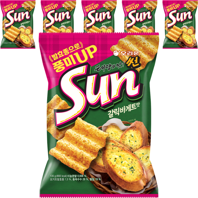 ORION 太陽之味! Sun 香蒜法棍口味, 135g, 6個