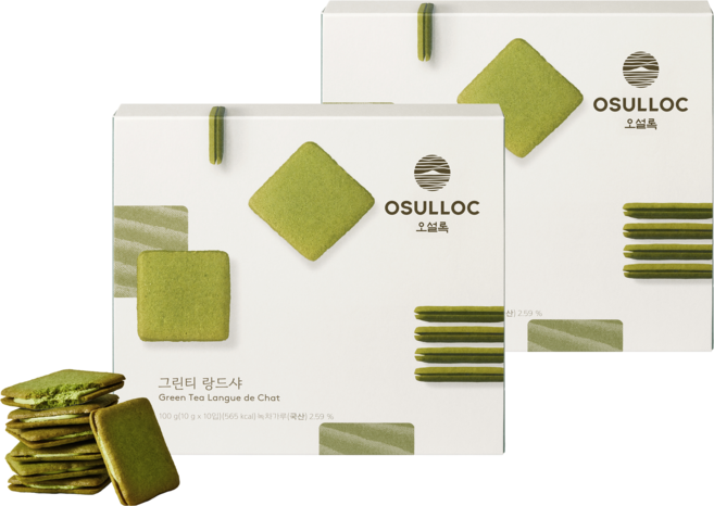 오설록 그린티 랑드샤 쿠키 10p, 100g, 2개