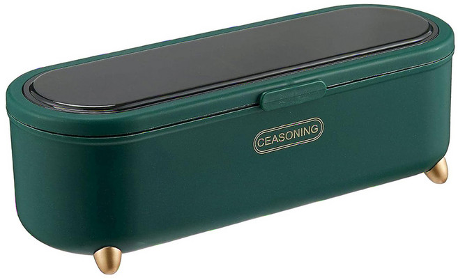 Lifelap Ceasoning系列 瀝水餐具收納盒, 綠色, 1個