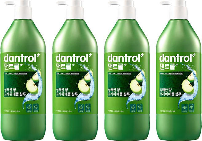 댄트롤 프레쉬 애플 샴푸 상쾌한 향, 820ml, 4개