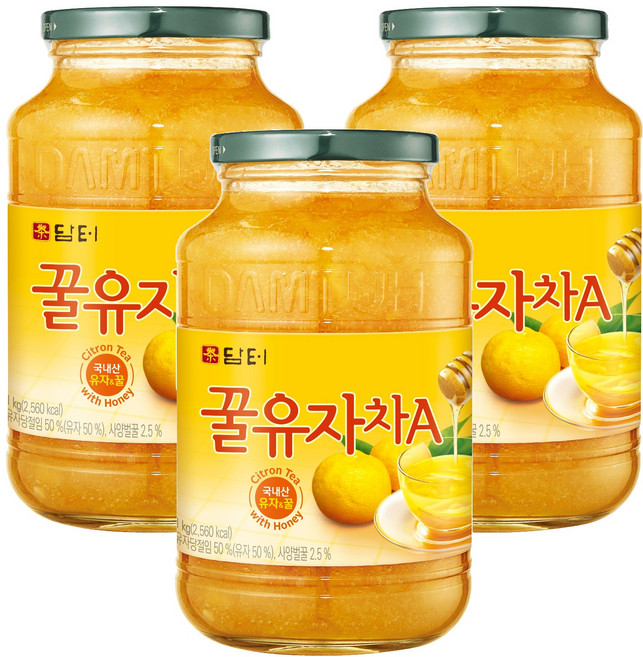 담터 꿀유자차A, 1kg, 1개입, 3개