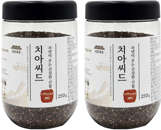 건강곡간 치아씨드 통, 250g, 2개