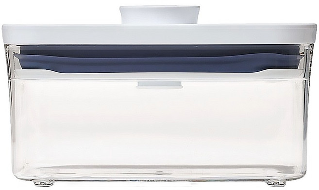 OXO POP 細長方按壓保鮮盒, 容器 + 蓋子, 1個