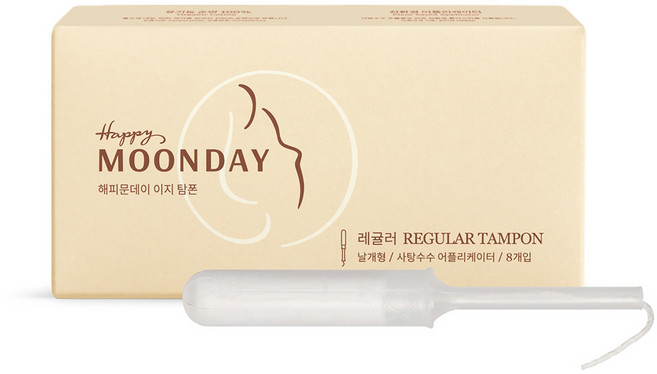 해피문데이 이지 탐폰, 레귤러, 8개입, 1개