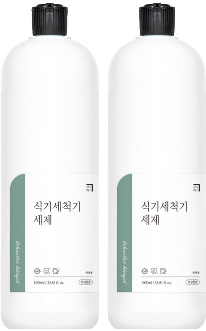 살림백서 식기세척기 세제 액상형, 1L, 2개