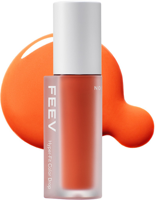 FEEV Hyper-Fit Color Drop繽紛滋潤唇釉, 4ml, No Makeup, 1支
