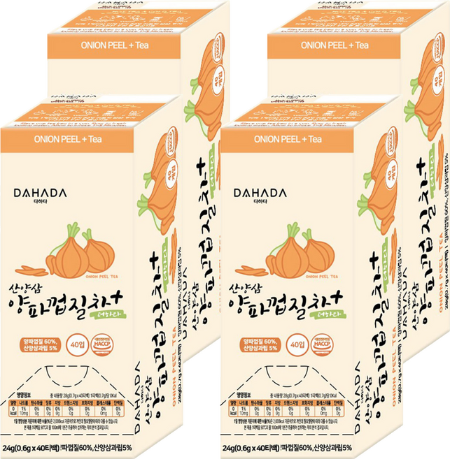 다하다 산양삼 양파껍질차 더하다, 600mg, 40개입, 4개