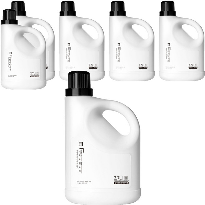 살림백서 실내건조 드럼용 세탁세제 본품, 2.7L, 6개