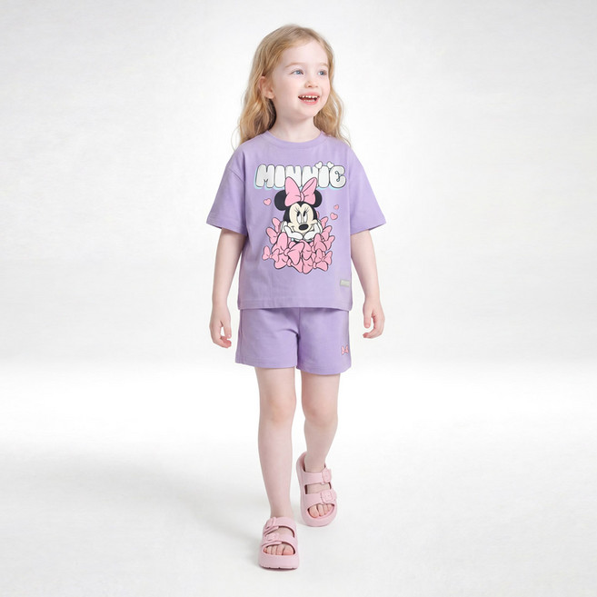 젤리스푼 아동용 디즈니 미니 마우스 어라운드 리본 상하의 세트