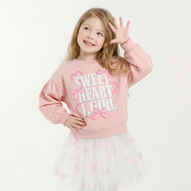 젤리스푼 아동용 블링블링 스윗하트 맨투맨