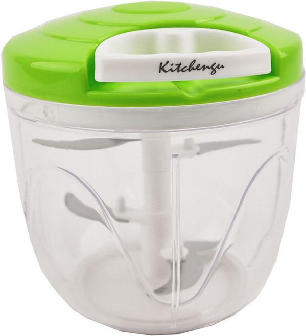 키친구 스핀 야채다지기 5중칼날 대형, 그린, 1개