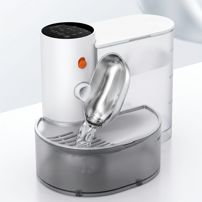 펫그래비티 반려동물 스테인리스 무선 무필터 물비움 급수기 3L, 혼합색상, 1개