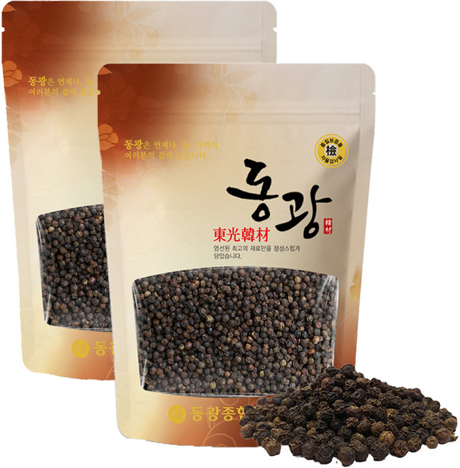 동광한방몰 리필용 통 흑후추, 200g, 2개