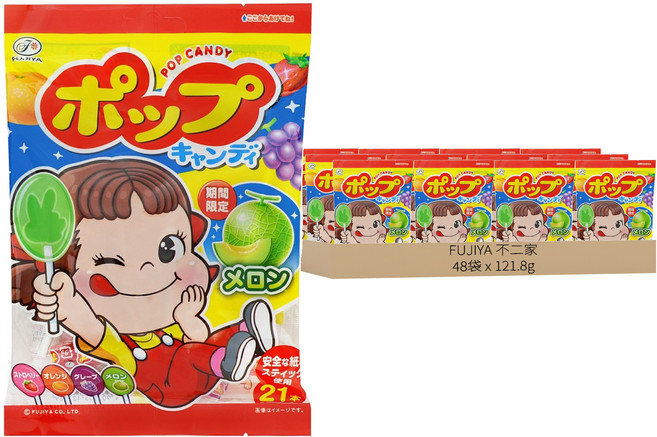 FUJIYA 不二家 POP棒棒糖, 128g, 48袋