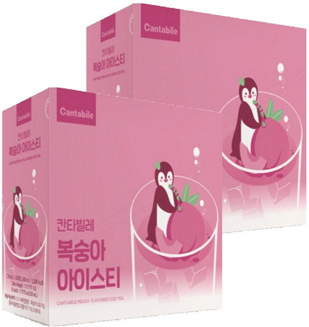 동서웰빙 칸타빌레 복숭아아이스티, 230ml, 20개