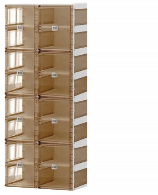 ANT BOX 螞蟻盒子 透明免組裝變身鞋櫃 53 x 34 x 132cm, 茶色透明, 1組