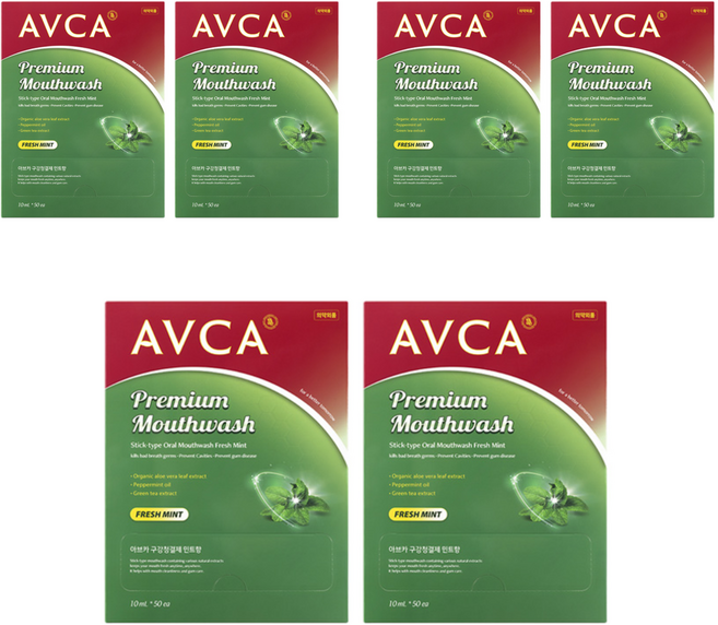 아브카 프레쉬민트 가글 스틱형 구강청결제 50p, 500ml, 6개