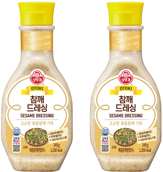 오뚜기 참깨 드레싱, 245g, 2개
