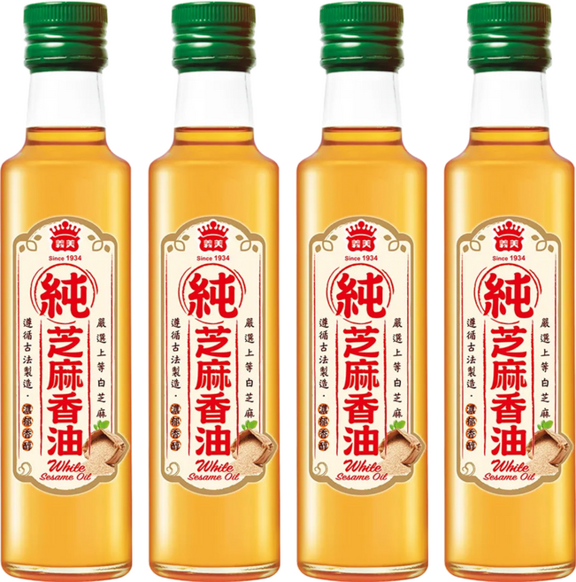 義美 100% 純芝麻香油, 250ml, 4瓶