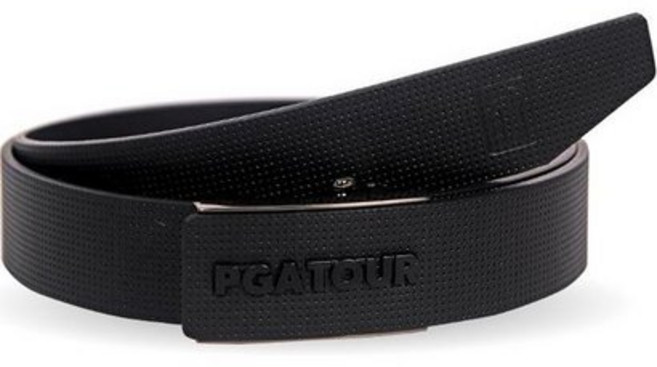 PGA TOUR 牛皮高爾夫球皮帶, 黑色