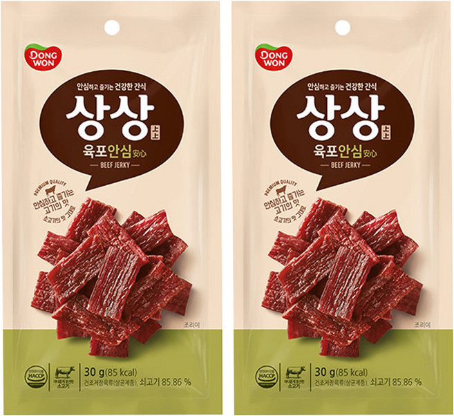 상상육포 안심, 30g, 2개