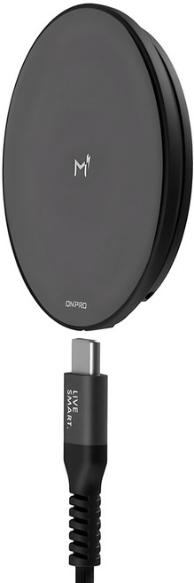 ONPRO MagReact 行動磁吸式無線充電器 15W 6 x 6 x 0.8cm 61.4g, 黑色, 1個