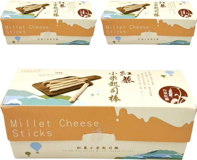DJULIS 德朱利斯 台東紅藜小米起司棒, 63g, 3盒