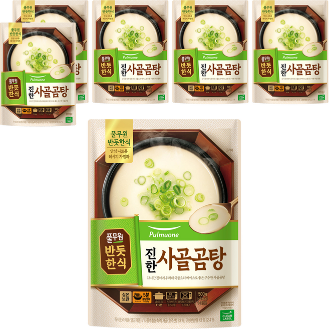 풀무원 진한 사골곰탕, 500g, 6개