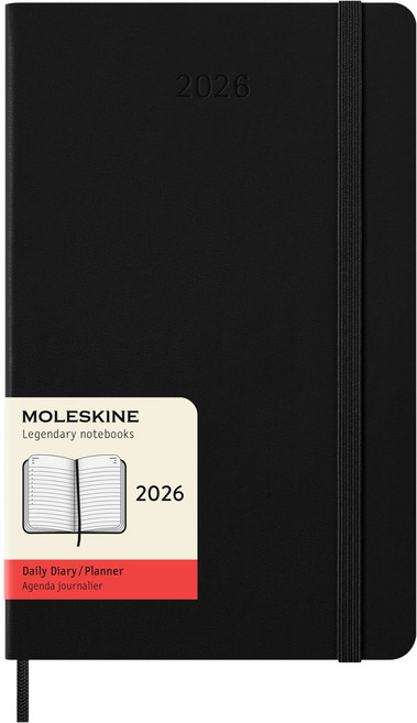 몰스킨 2026년 클래식 데일리 다이어리 12개월 하드커버, 블랙, 1개