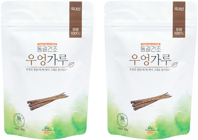 산마을 동결건조 우엉가루, 2개, 40g