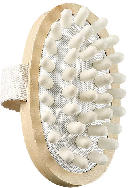Braun Wettberg 珀薇 天然木香 德國製木珠氣墊好按摩舒緩按摩刷, 1個