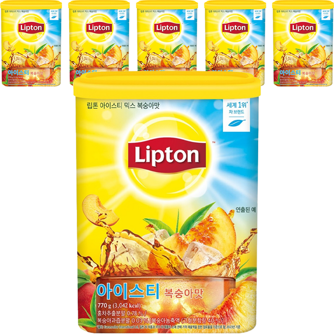립톤 아이스티 믹스 복숭아맛, 770g, 1개입, 6개