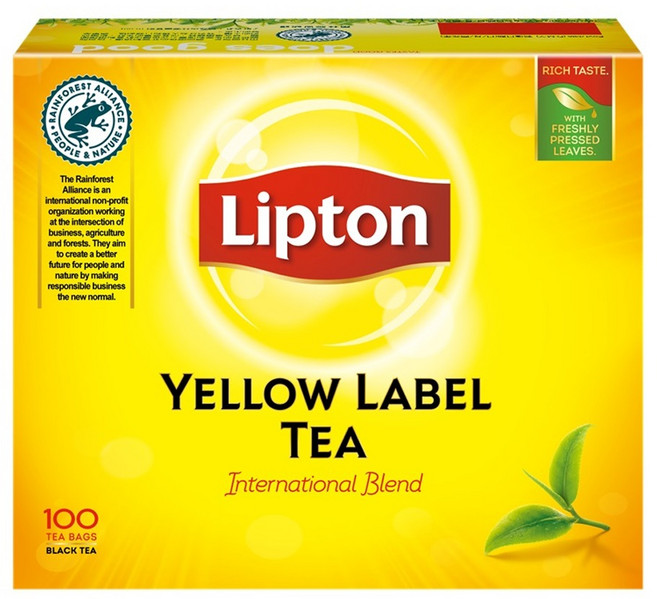 Lipton 立頓 黃牌紅茶, 2g, 100包, 1盒