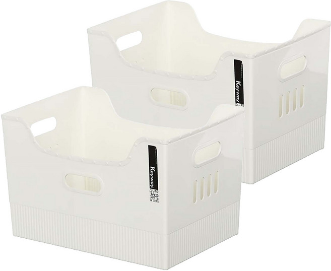 KEYWAY 聯府 木製空櫃收納盒, 白色, 2個