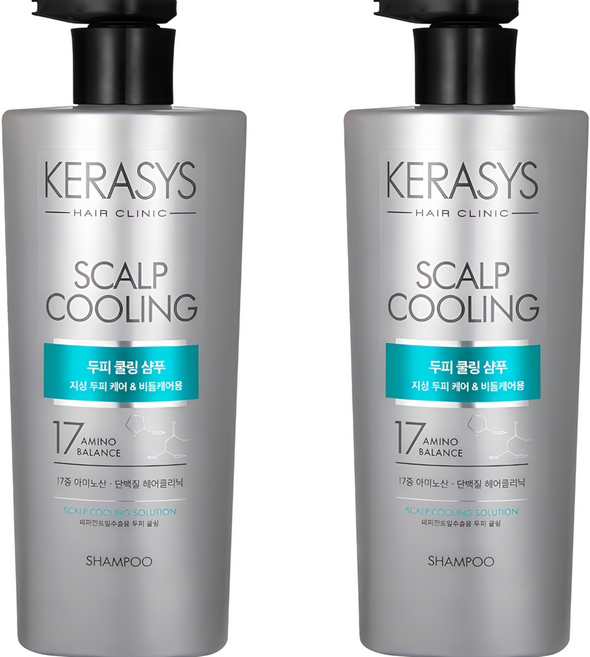 케라시스 두피 쿨링 단백질 샴푸, 600ml, 2개