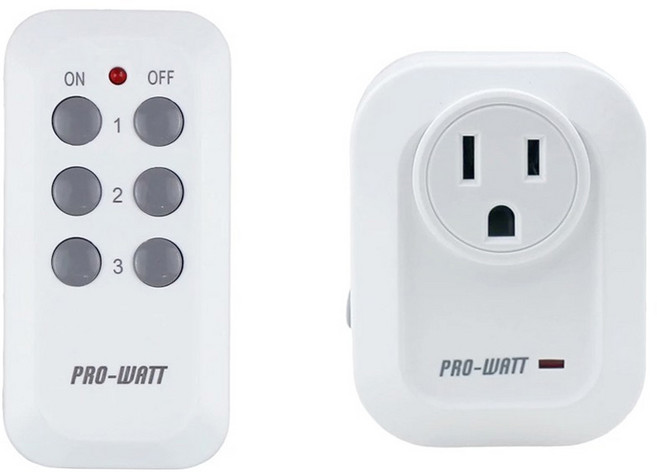 PRO-WATT 華志 無線 遙控插座 1對1 BH9907U 122g, 8cm, 白色, 1組