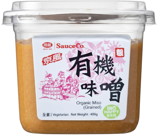 味榮 京風 有機粗味噌, 400g, 1盒