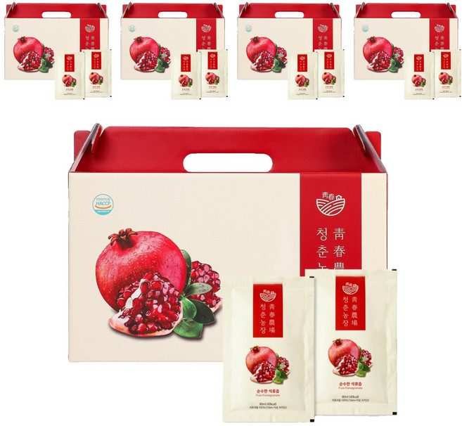 청춘농장 순수한 석류즙100, 80ml, 150개