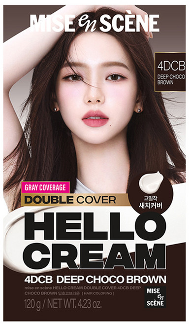 미쟝센 헬로크림 더블커버 새치 염색제, 딥초코브라운, 1개