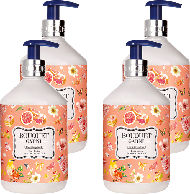 BOUQUET GARNI 香氛身體乳液 Pink Grapefruit, 520ml, 4瓶