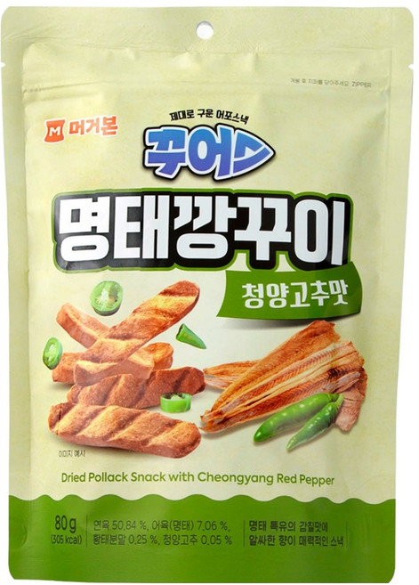 머거본 명태깡꾸이 청양고추맛, 80g, 1개