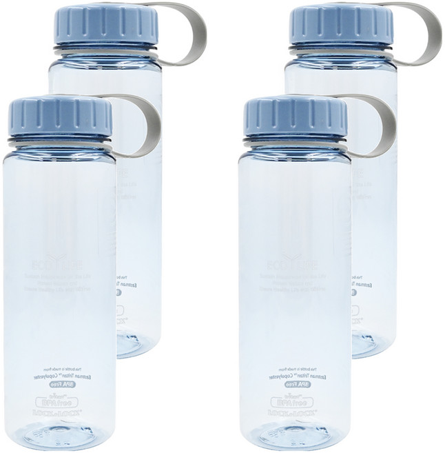 LocknLock 樂扣樂扣 環保超薄水壺, 藍色, 500ml, 4個
