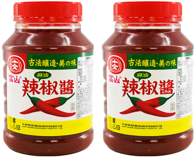 十全 富山麻油辣椒醬 古法釀造, 630g, 2罐