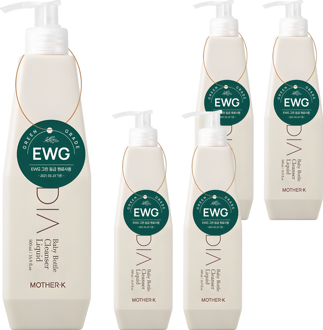 마더케이 디아 젖병 세정제, 500ml, 5개
