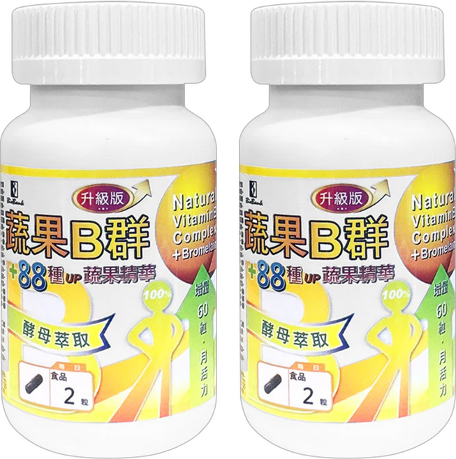 BioBank 大金宏醫 88種蔬果酵素B群升級版, 60顆, 30g, 2罐
