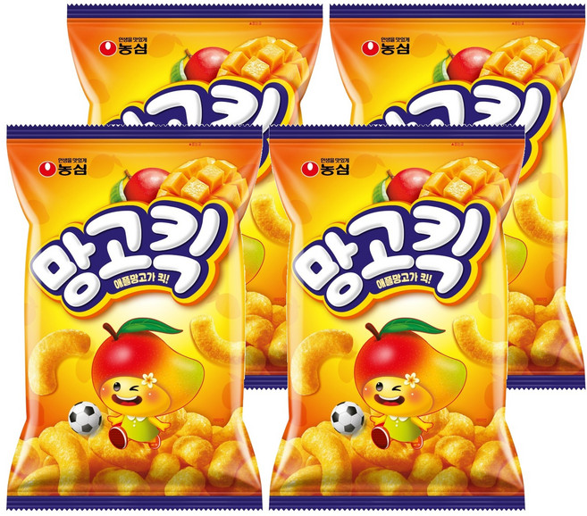 농심 망고킥, 100g, 4개