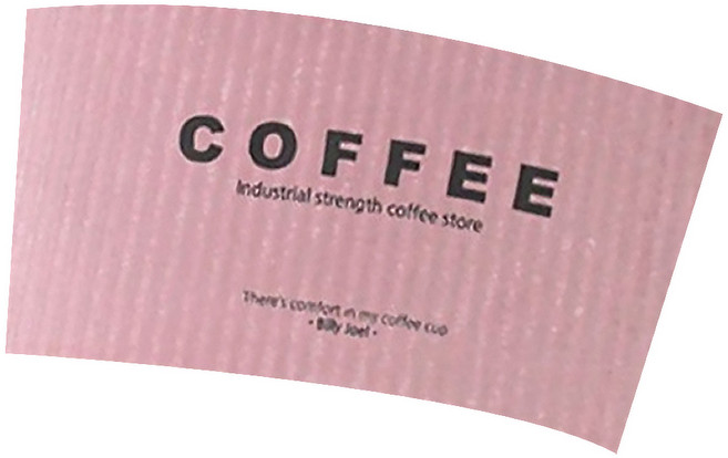 아이엔피 커피 로즈핑크 92파이 종이 컵 홀더, 1개입, 100개