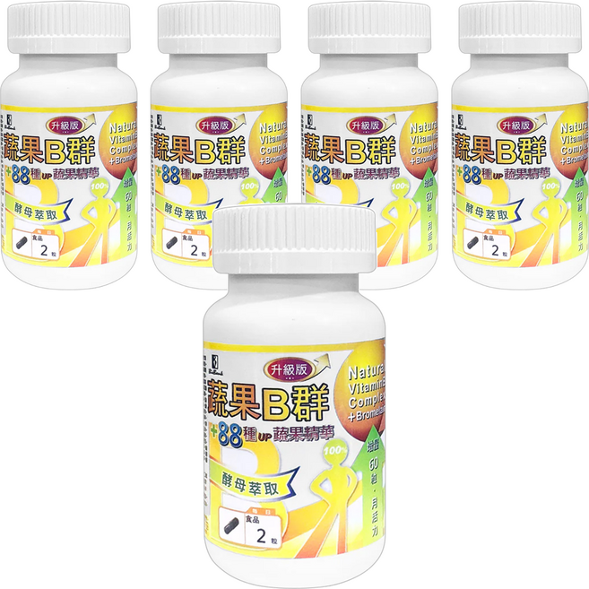 BioBank 大金宏醫 88種蔬果酵素B群升級版, 60顆, 30g, 5罐