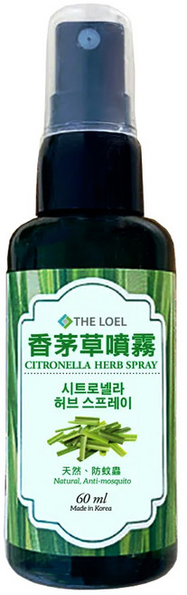 THE LOEL 香茅草防蚊蟲噴霧, 60ml, 1瓶